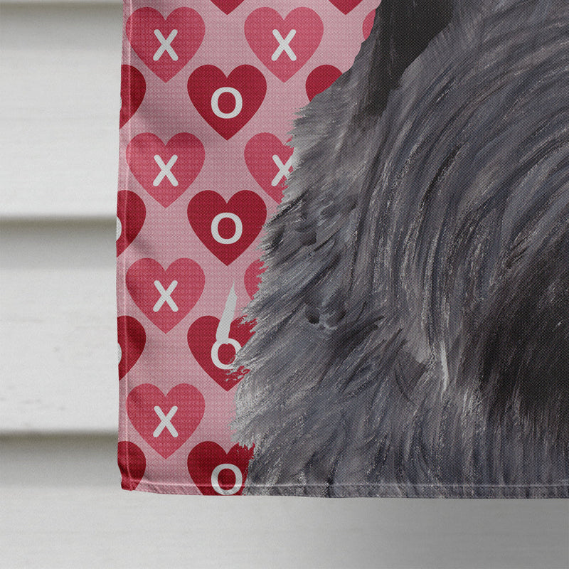 Scottish Terrier Hearts Love and Valentine's Day  Flag Canvas House Size