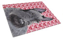 Scottish Terrier Hearts Love and Valentine's Day Glass Cutting Boards – Durable, Decorative Kitchen Art Large