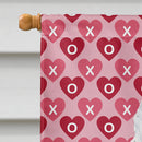 American Eskimo Hearts Love and Valentine's Day Portrait Flag Canvas House Size