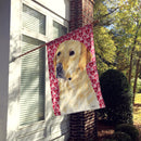 Labrador Yellow Hearts Love Valentine's Day Flag Canvas House Size