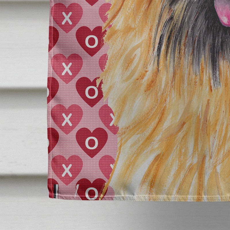 Cairn Terrier Hearts Love and Valentine's Day Portrait Flag Canvas House Size