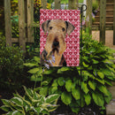 Airedale Hearts Love and Valentine's Day Portrait Garden Flag – Decorative Outdoor Yard Flag