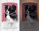 Border Collie Hearts Love and Valentine's Day Portrait Ceramic Night Light SC9272CNL