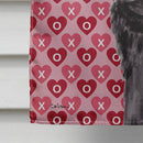 Pug Black Hearts Love Valentine's Day Flag Canvas House Size