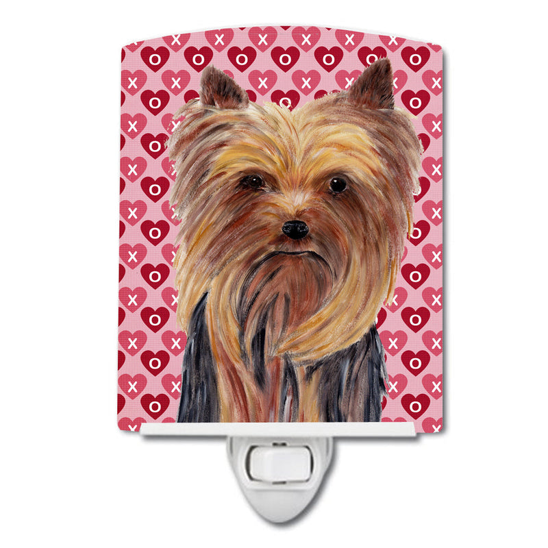 Yorkie Hearts Love and Valentine's Day Portrait Ceramic Night Light SC9274CNL