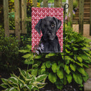 Labrador Black Hearts Love Valentine's Day Garden Flag – Decorative Outdoor Yard Flag