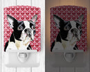 Boston Terrier Hearts Love Valentine's Day Ceramic Night Light SC9279CNL