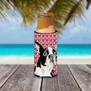 Boston Terrier Hearts Love Valentine's Day Slim Can Hugger – Fun & Functional Drink Coolers SC9279MUK