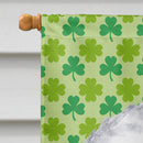 Bichon Frise St. Patrick's Day Shamrock Portrait House Flag 28x40 Porch Sleeve Pole Decorative Outside Yard Banner Artwork Wall Hanging, Polyester