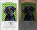 Labrador Black St. Patrick's Day Shamrock Portrait Ceramic Night Light Compact, UL-Certified, Ideal for Bedroom, Bathroom, Nursery, Hallway, Kitchen, 6x4x3, Multicolor