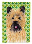 Cairn Terrier St. Patrick's Day Shamrock Portrait House Flag 28x40 Porch Sleeve Pole Decorative Outside Yard Banner Artwork Wall Hanging, Polyester