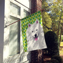 American Eskimo St. Patrick's Day Shamrock Portrait Flag Canvas House Size
