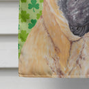 Mastiff St. Patrick's Day Shamrock Portrait House Flag 28x40 Porch Sleeve Pole Decorative Outside Yard Banner Artwork Wall Hanging, Polyester