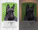 Scottish Terrier St. Patrick's Day Shamrock Portrait Ceramic Night Light Compact, UL-Certified, Ideal for Bedroom, Bathroom, Nursery, Hallway, Kitchen, 6x4x3, Multicolor