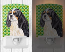 Cavalier Spaniel St. Patrick's Day Shamrock Portrait Ceramic Night Light Compact, UL-Certified, Ideal for Bedroom, Bathroom, Nursery, Hallway, Kitchen, 6x4x3, Multicolor