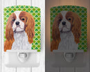 Cavalier Spaniel St. Patrick's Day Shamrock Portrait Ceramic Night Light Compact, UL-Certified, Ideal for Bedroom, Bathroom, Nursery, Hallway, Kitchen, 6x4x3, Multicolor