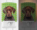 German Shorthaired Pointer St. Patrick's Day Shamrock Portrait Ceramic Night Light Compact, UL-Certified, Ideal for Bedroom, Bathroom, Nursery, Hallway, Kitchen, 6x4x3, Multicolor