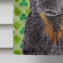 Australian Cattle Dog St. Patrick's Day Shamrock House Flag 28x40 Porch Sleeve Pole Decorative Outside Yard Banner Artwork Wall Hanging, Polyester
