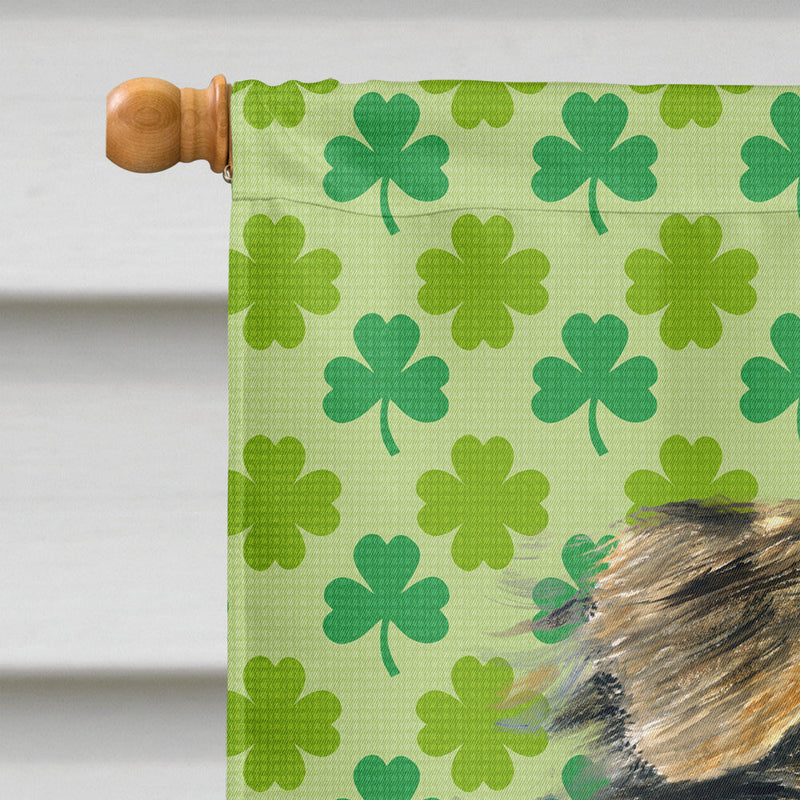 Australian Shepherd St. Patrick's Day Shamrock Portrait Flag Canvas House Size