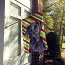 Labrador Candy Cane Holiday Christmas House Flag 28x40 Porch Sleeve Pole Decorative Outside Yard Banner Artwork Wall Hanging, Polyester