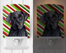 Labrador Candy Cane Holiday Christmas Ceramic Night Light Compact, UL-Certified, Ideal for Bedroom, Bathroom, Nursery, Hallway, Kitchen, 6x4x3, Multicolor
