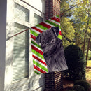 Pug Candy Cane Holiday Christmas House Flag 28x40 Porch Sleeve Pole Decorative Outside Yard Banner Artwork Wall Hanging, Polyester
