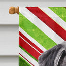 Pug Candy Cane Holiday Christmas House Flag 28x40 Porch Sleeve Pole Decorative Outside Yard Banner Artwork Wall Hanging, Polyester