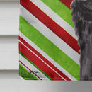 Pug Candy Cane Holiday Christmas House Flag 28x40 Porch Sleeve Pole Decorative Outside Yard Banner Artwork Wall Hanging, Polyester
