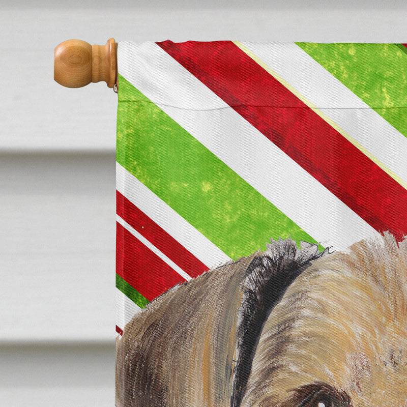 Airedale Candy Cane Holiday Christmas Flag Canvas House Size