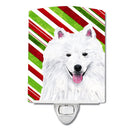 American Eskimo Candy Cane Holiday Christmas Ceramic Night Light SC9339CNL