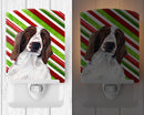 Welsh Springer Spaniel Candy Cane Holiday Christmas Ceramic Night Light Compact, UL-Certified, Ideal for Bedroom, Bathroom, Nursery, Hallway, Kitchen, 6x4x3, Multicolor