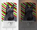 Scottish Terrier Candy Cane Holiday Christmas Ceramic Night Light Compact, UL-Certified, Ideal for Bedroom, Bathroom, Nursery, Hallway, Kitchen, 6x4x3, Multicolor