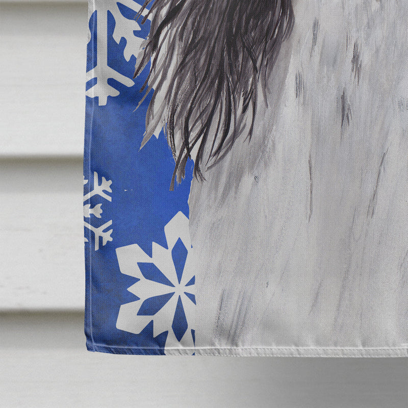 Springer Spaniel Winter Snowflakes Holiday Flag Canvas House Size