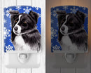 Border Collie Winter Snowflakes Holiday Ceramic Night Light SC9367CNL