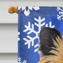 Cairn Terrier Winter Snowflakes Holiday House Flag 28x40 Porch Sleeve Pole Decorative Outside Yard Banner Artwork Wall Hanging, Polyester