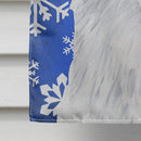 American Eskimo Winter Snowflakes Holiday Flag Canvas House Size