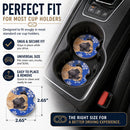 Mastiff Winter Snowflakes Holiday Set of 2 Cup Holder Car Coasters Absorbent Round Sandstone Coasters Gifts for Men or Women, 2.5, Multicolor