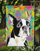 Boston Terrier Easter Eggtravaganza Garden Flag - Outdoor Decorative Yard Flag