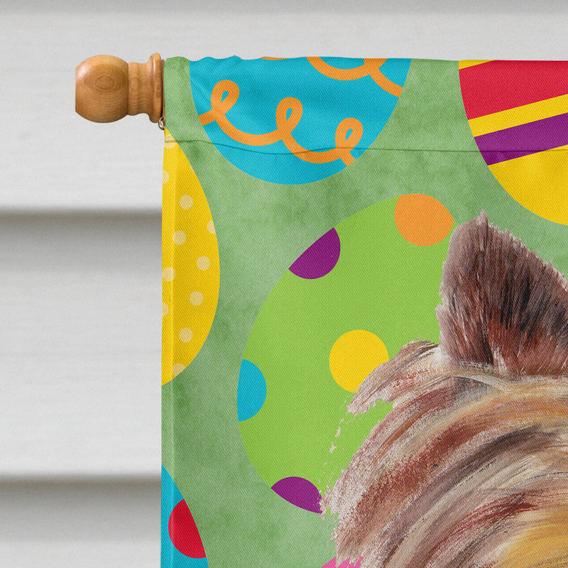 Yorkie Easter Eggtravaganza Flag Canvas House Size