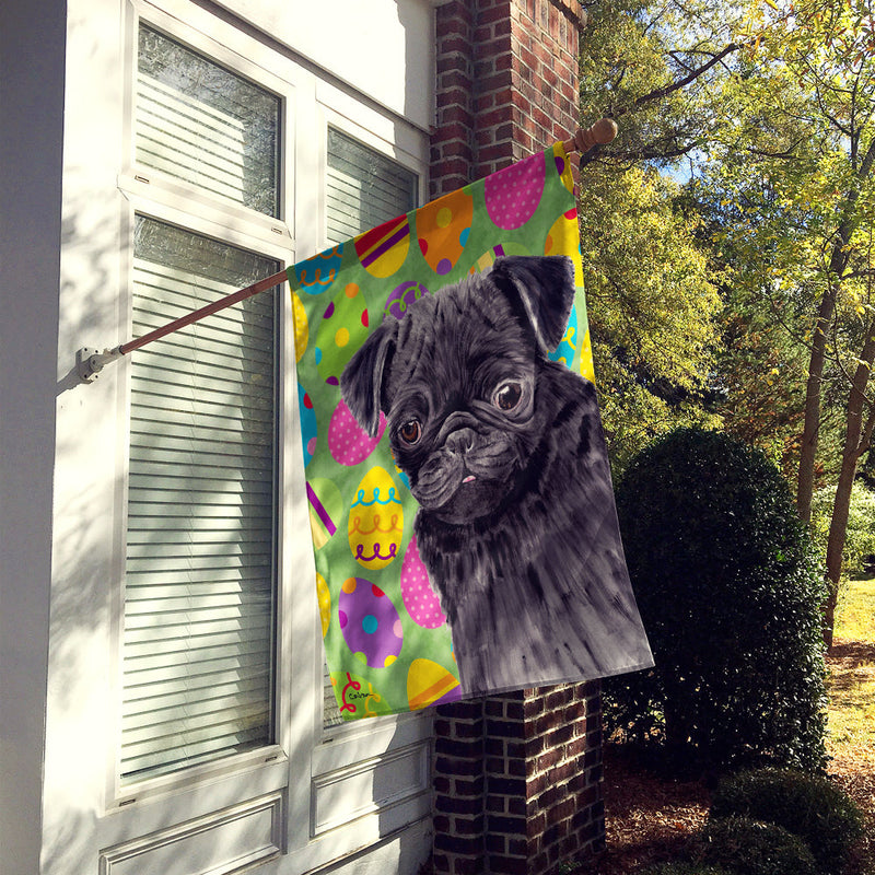 Pug Easter Eggtravaganza Flag Canvas House Size