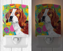 Beagle Easter Eggtravaganza Ceramic Night Light Compact, UL-Certified, Ideal for Bedroom, Bathroom, Nursery, Hallway, Kitchen, 6x4x3, Multicolor