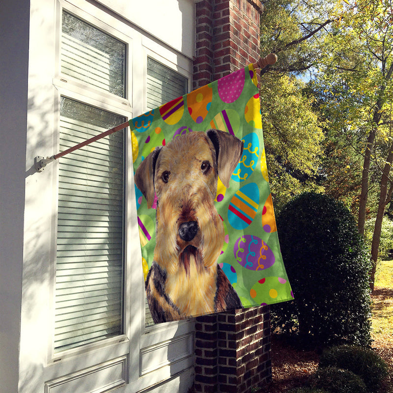 Airedale Easter Eggtravaganza Flag Canvas House Size