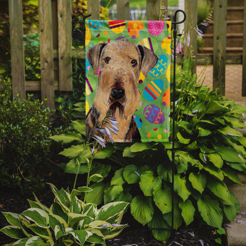 Airedale Easter Eggtravaganza Flag Garden Size