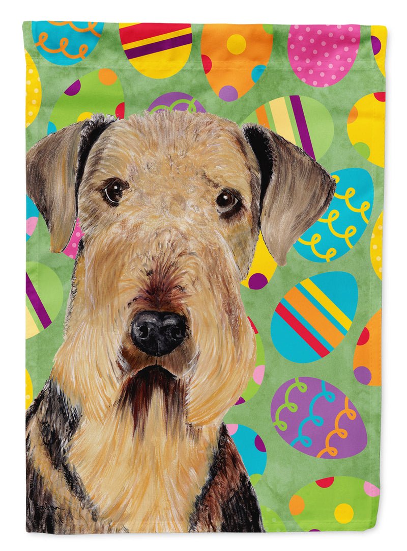 Airedale Easter Eggtravaganza Flag Garden Size