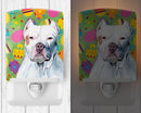 Pit Bull Easter Eggtravaganza Ceramic Night Light Compact, UL-Certified, Ideal for Bedroom, Bathroom, Nursery, Hallway, Kitchen, 6x4x3, Multicolor