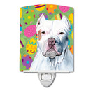 Pit Bull Easter Eggtravaganza Ceramic Night Light Compact, UL-Certified, Ideal for Bedroom, Bathroom, Nursery, Hallway, Kitchen, 6x4x3, Multicolor