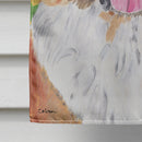Saint Bernard Easter Eggtravaganza House Flag 28x40 Porch Sleeve Pole Decorative Outside Yard Banner Artwork Wall Hanging, Polyester