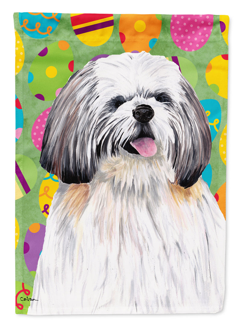 Shih Tzu Easter Eggtravaganza Flag Canvas House Size