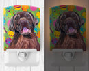 Labrador Easter Eggtravaganza Ceramic Night Light Compact, UL-Certified, Ideal for Bedroom, Bathroom, Nursery, Hallway, Kitchen, 6x4x3, Multicolor