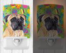 Mastiff Easter Eggtravaganza Ceramic Night Light Compact, UL-Certified, Ideal for Bedroom, Bathroom, Nursery, Hallway, Kitchen, 6x4x3, Multicolor